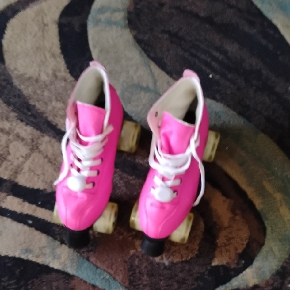 Vibrant Pink Roller Skates